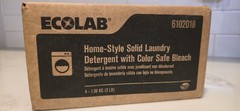 4 ct. – 3lb ea. Ecolab Home-Style Solid Laundry Detergent with Color Safe Bleach