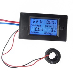 100A AC Digital Power Panel Meter Monitor Power Energy Voltmeter Ammeter 80-260V