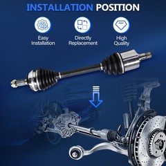 CV Axle Rear Left Driver Side for 07-11 Saturn Outlook 3.6L V6 SL SLE SLT