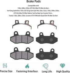 2PCS Brake Pads Set for 150cc 200cc 250cc ATV Dirt Bike Pit Bike Go Kart, go kar