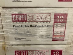 Certiclean 40101-380 Class 10 Nitrile Hand Gloves Size 9 4 pkgs / 200 pair/ case