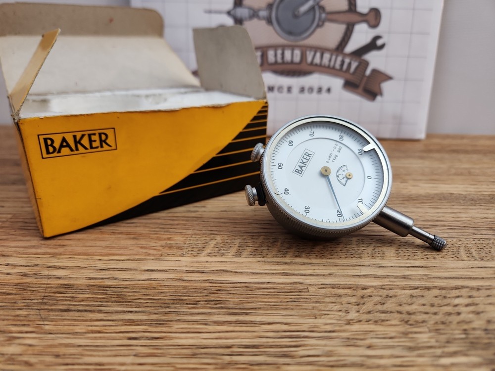 BAKER DIAL INDICATOR JB62 READING 0.0001″ GRADUATIONS, RANGE 0.20″