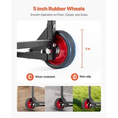 Folding Chair Rack Cart for 10 Chairs of 100 LBS Push-Style Chair Dolly
