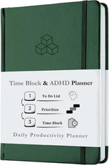 Time Blocking and ADHD Planner by Refine Days. 180 Undated Pages, to Do List, Ho