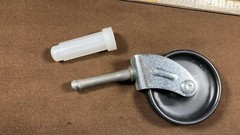 4 Light-Duty Plastic Metal Stem Black Caster Vintage Style (4-Pack) Castors