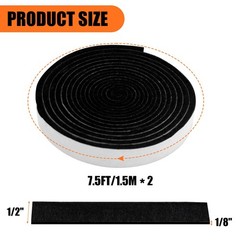 Smoker Gasket Seals, 1/2″ x 1/8″ 15 ft High Temp Grill 1/2 x 1/8 inch-15