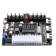20/24Pin ATX Power Supply Breakout Board Adjustable Voltage Module / Case USA