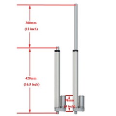 DC 12V 12″ inch Linear Actuator W/ Wireless Remote Controller for Electric Power