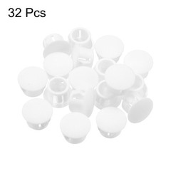 32 PCS White Plastic Hole Plug 11mm 7/16 Inch Flush Panel Insert End Cap