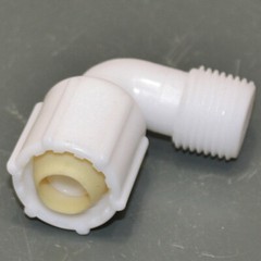 (10) Flair-It Plastic Pipe Elbow Fitting 06785, 1/2″ MNPT x 1/2″ SW, White