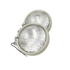 Headlight Assembly Set – 12V Round Tract-O-Lite Restoration Quality