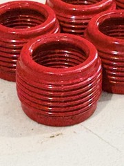 Lot of 10 RobRoy Plastibond 1″THREADED PVC-COATED CONDUIT NIPPLE