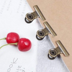 100 PCS Metal Hinge Clips, Bronze Small Clips 100pcs 0.87Inch, Cyan