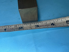 vintage solid brass bar machinist tool 5″ x 1.5″ x 1″ scrap over 2 pounds