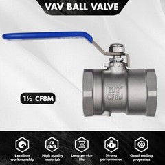 1-Piece 11/2″ Ball Valve Full Port,316 Stainless Steel, 1000 WOG for Water 2PACK