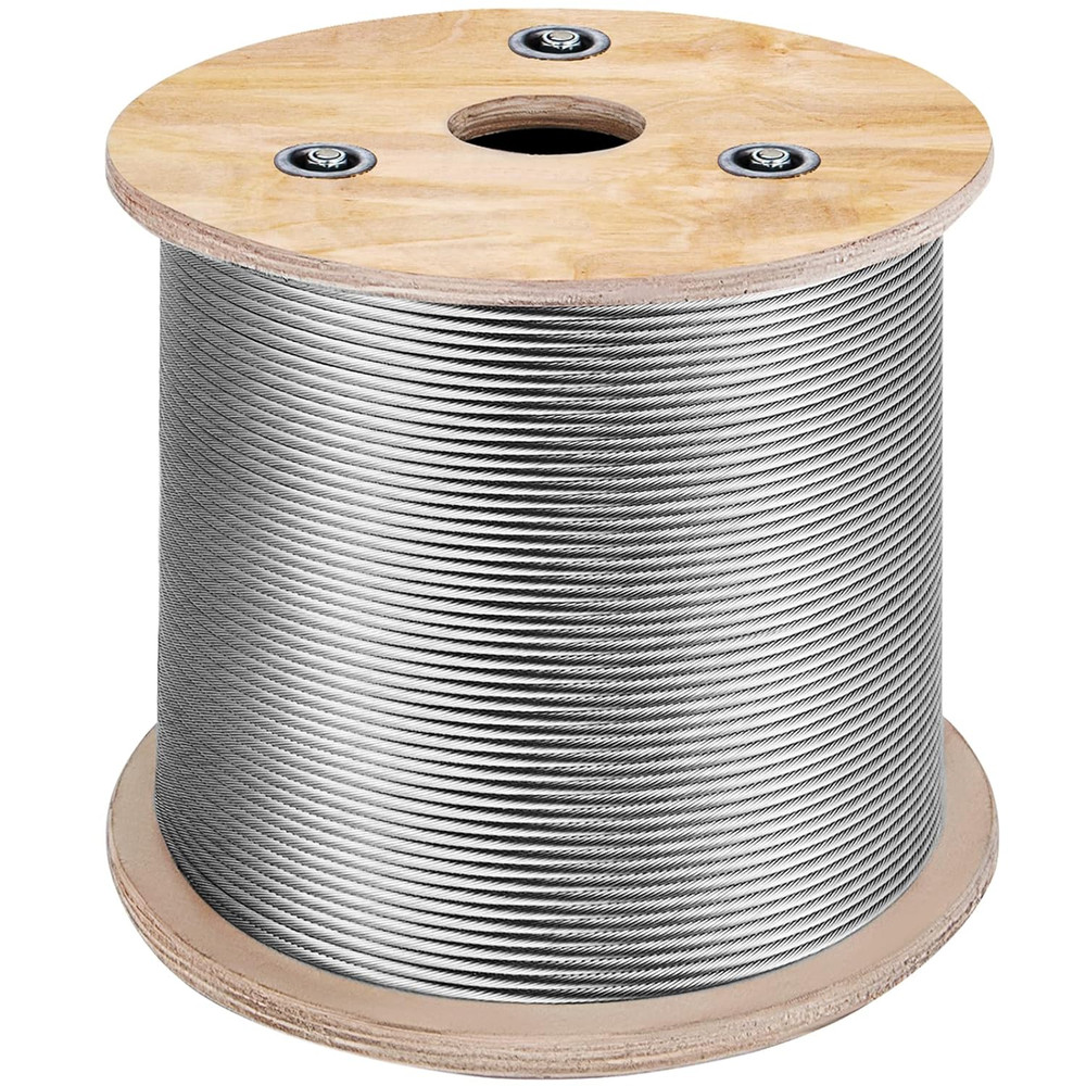 Stainless Steel Cable Railing 1/8″ X 500Ft, Wire Rope 316 Marine Grade, Braided