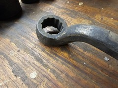 WRIGHT TOOL 1938 1-3/16″ OFFSET HAMMER WRENCH USA 🇺🇲 12 POINT KNOCKER 1-3/16