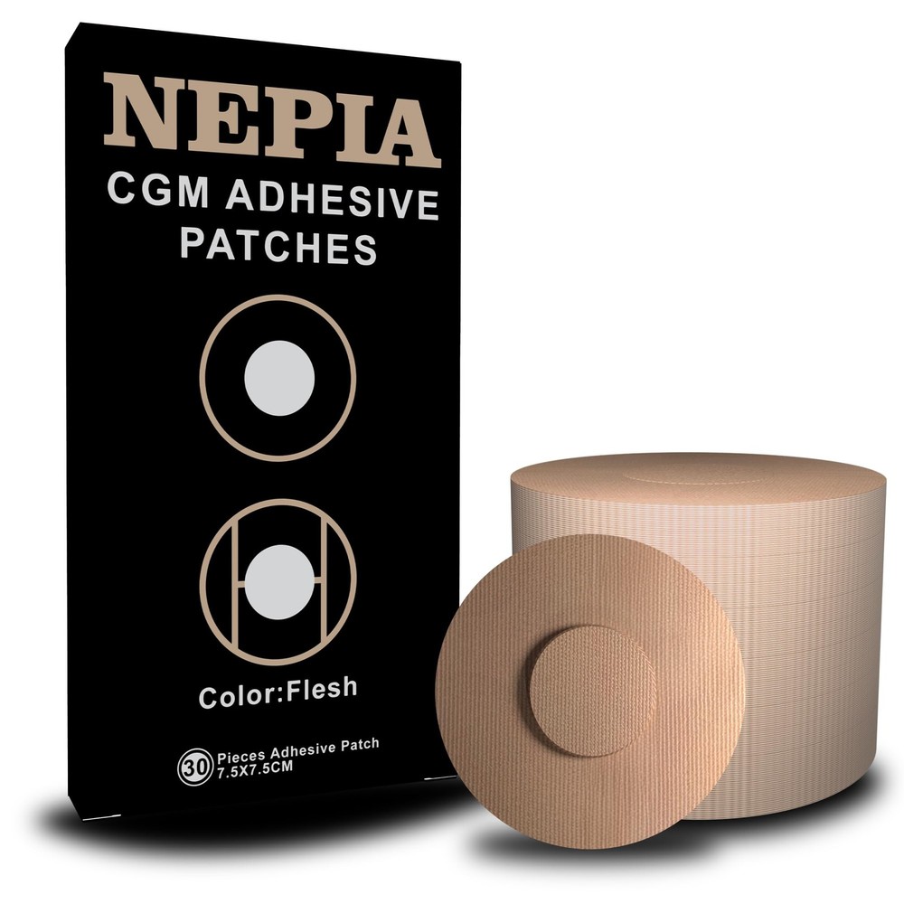 Nepia 30 Pcs Flesh CGM Sensor Patches | Waterproof Adhesive universal, Skin