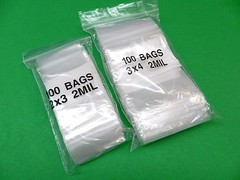 200 Bags 2mil White Block 2 sizes 2×3 & 3×4 Small Size Baggies Reclosable 2 Mil