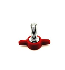 M5 Thumb Screw Bolts with Red Butterfly Tee Wing Finger Grip Knob 12mm – 30mm