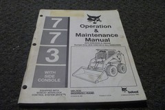 Bobcat Melroe IR 773 Skid Steer Loader Operator Maintenance Manual 509640053- xz