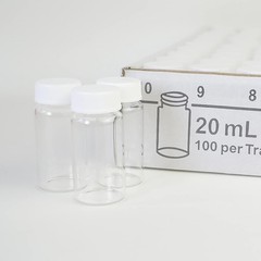 500x 20ml Scintillation Vials Glass vial Sample vials Lab vials w/ cap PE gasket