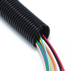 100 Ft. 1/4″ Split Wire Loom Conduit Polyethylene Tubing Black Color Sleeve Tube