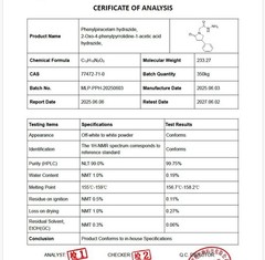 Phenylpiracetam Powder, Purity 99.9+%, 25 Grams