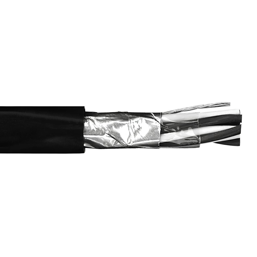 18 AWG 4 Pair PLTC SPOS Instrumentation Cable PVC Jacket Black 300V