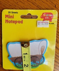 Prairie Conestoga Wagon Mini Notepad 35 Sheets Sealed Shapes NEW 2004 Vtg