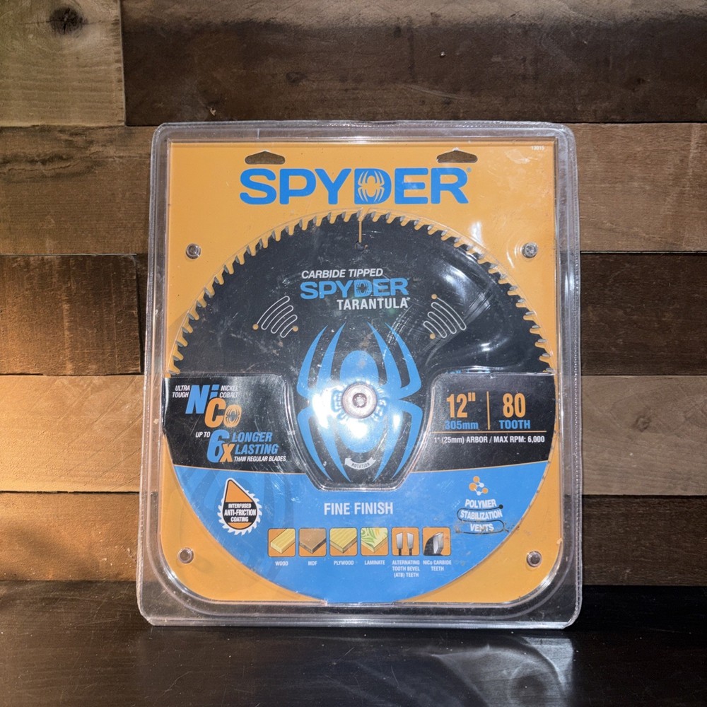 Spyder 13015 Carbide Tipped 12″ 80-Tooth Fine Finish Framing Saw Blade