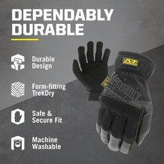 FastFit Work Gloves – Anti-Slip & Abrasion Resistant Heavy Duty Gloves – Touc…