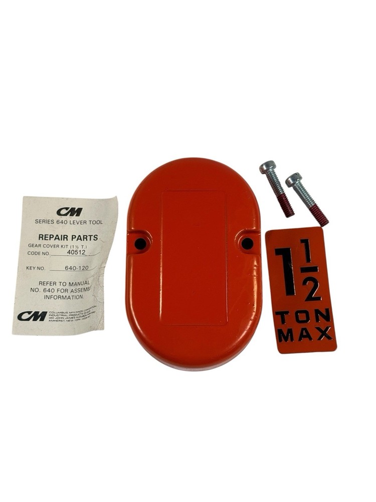 CM Columbus McKinnon Series 640 Gear Cover Assembly Kit 640-120 1.5 Ton New NOS
