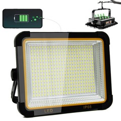 Portable Outdoor Rechargeable Solar Panel LED Work Light Waterproof Floodlight