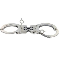 Peerless Model 801C Hinge-Linked Handcuffs & Keys 801N Cuffs, Nickel