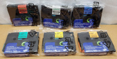 6PK Black-on-Color Compatible Label Tape for Brother TZe-B31-731 12mm 0.47 Inch