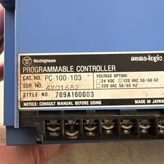 Used Working Westinghouse Programmable Controller PC-100-103 PC-100 PLC