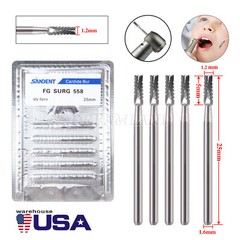 FG 558L SANDENT Carbide Burs FG558L Bur #558L Friction Grip USA