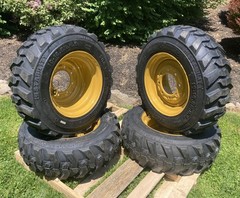 4 NEW 10-16.5 Skid Steer Tires/Wheels/Rims for Caterpillar 216-226 – CAT 10X16.5
