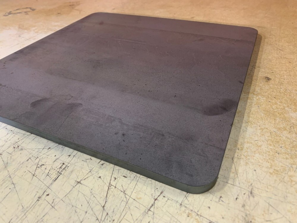 3/8″ x 14″ x 18″ Pizza Steel Plate, Rounded Corners A36 Steel, 0.375″ Thick