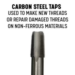 1/4 in Carbon Steel NPT Pipe Tap & 7/16 in HSS Drill Bit Set 2-Piece Threading