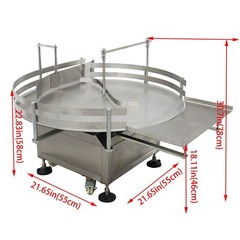 Bottles Accumulation Table39.3″ Dia. Bottle Turn Rotary Sorter w/Wheel 30.7″ H