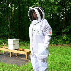 3 Layer Bee Suit with Fencing Veil One Pair Gloves Sting Proof Ventilated Beekee