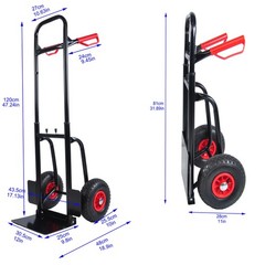 Manual truck with double handles 330 lb trolley for moving heavy platform truck