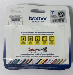 Brother TZE2312PK 12mm Black on White Tape 2 Pack 1/2” Tape Indoor Outdoor ~NEW