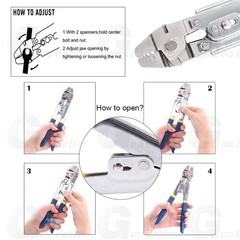 Wire Rope Crimping Swaging Tool Kit for Wire Cable Crimps Aluminum Double Barrel