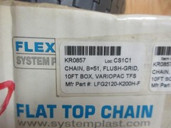Flexon System Plast LFG 2120H – K 200 H-FT Modular Conveyor Belt 50.8mmx10 Feet