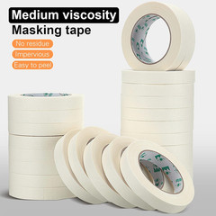 25 Rolls Beige Masking Tape Bulk 3/4 Inch X 55 Yards, General Purpose Painter Ta