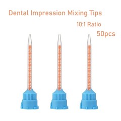 Mixing Tips 10:1 Ratio 2.76” Crown & Bridge Impression, 50pcs Blue/Orange