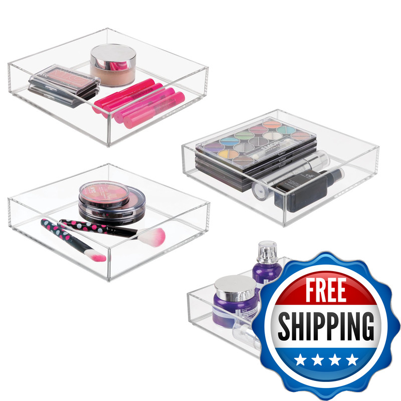 Idesign Stackable Makeup Drawer Organizer Tray – Vanity Organizer Or Desk